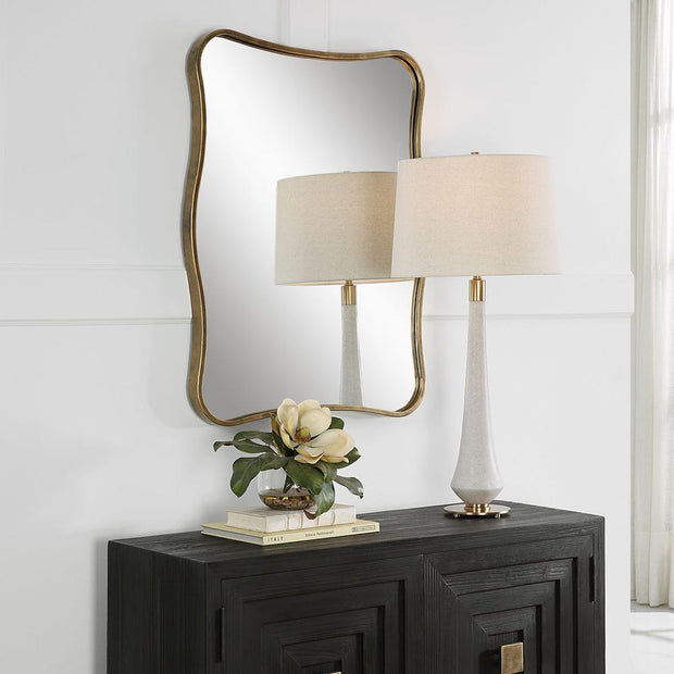Uttermost Pavia Iron Antique Gold Vanity Mirror