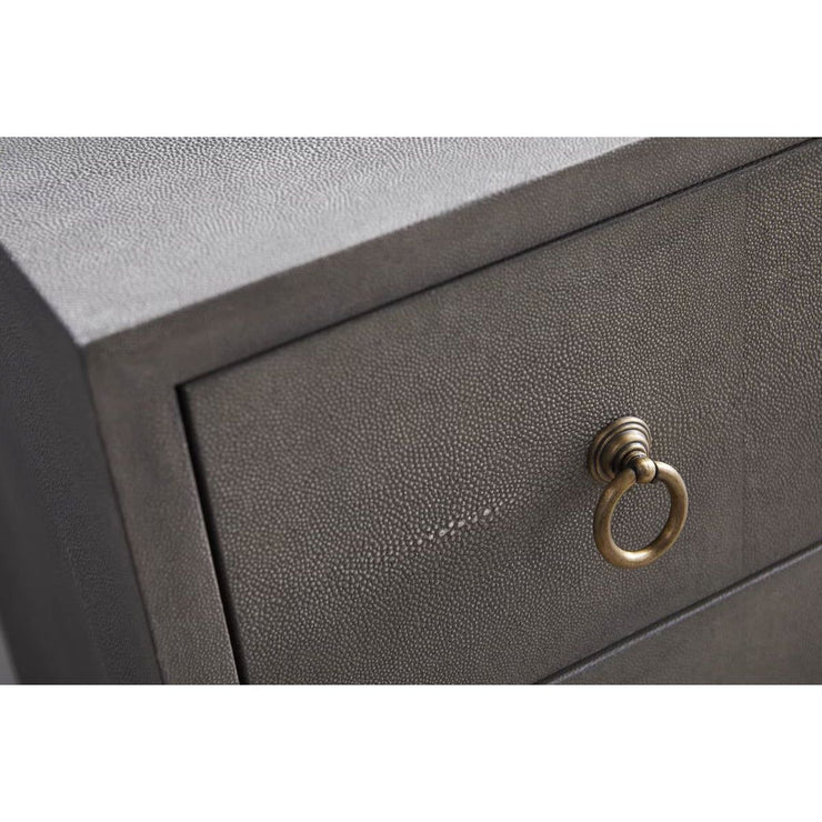 Essentials For Living Strand Shagreen 6-Drawer Double Dresser~ Gray Shagreen With Brushed Gold Hardware