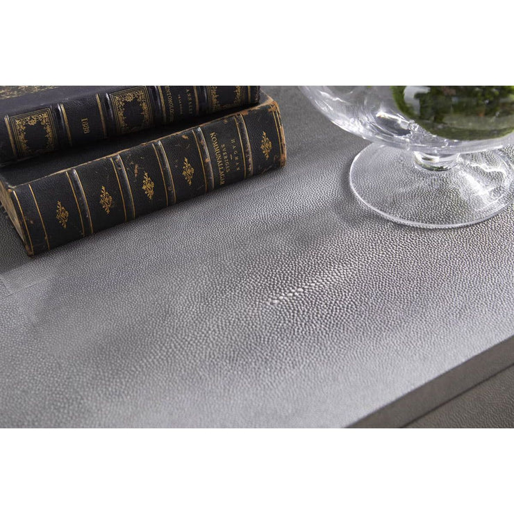 Essentials For Living Strand Shagreen 6-Drawer Double Dresser~ Gray Shagreen With Brushed Gold Hardware