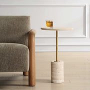 Uttermost Malya Travertine Round Accent Table
