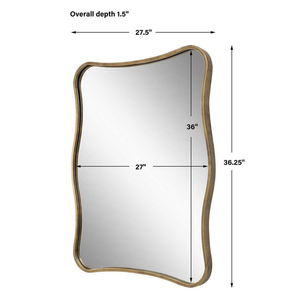 Uttermost Pavia Iron Antique Gold Vanity Mirror