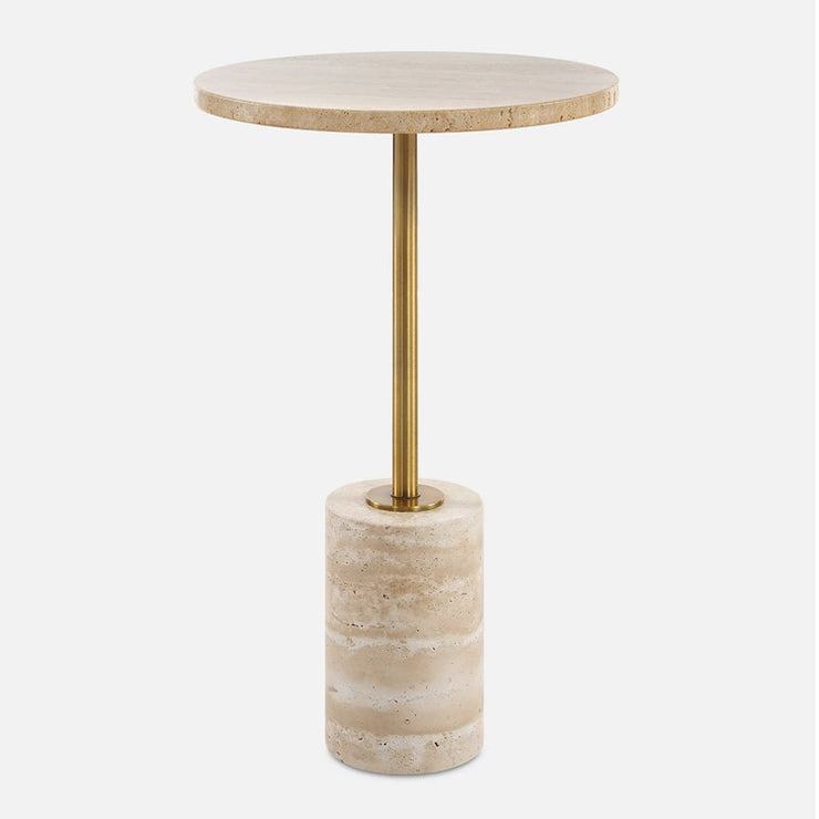 Uttermost Malya Travertine Round Accent Table