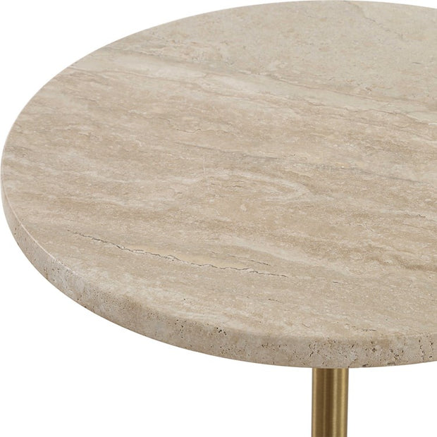 Uttermost Malya Travertine Round Accent Table