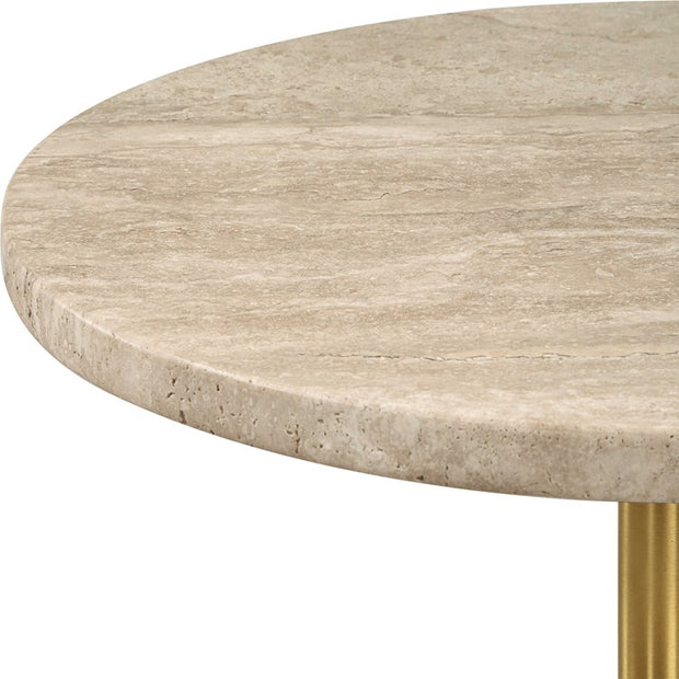Uttermost Malya Travertine Round Accent Table