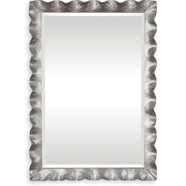 Uttermost Haya Silver Leaf Scalloped Edge Mirror
