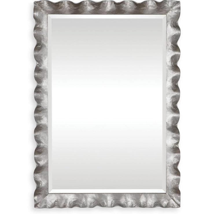 Uttermost Haya Silver Leaf Scalloped Edge Mirror