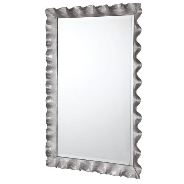 Uttermost Haya Silver Leaf Scalloped Edge Mirror