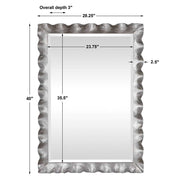 Uttermost Haya Silver Leaf Scalloped Edge Mirror