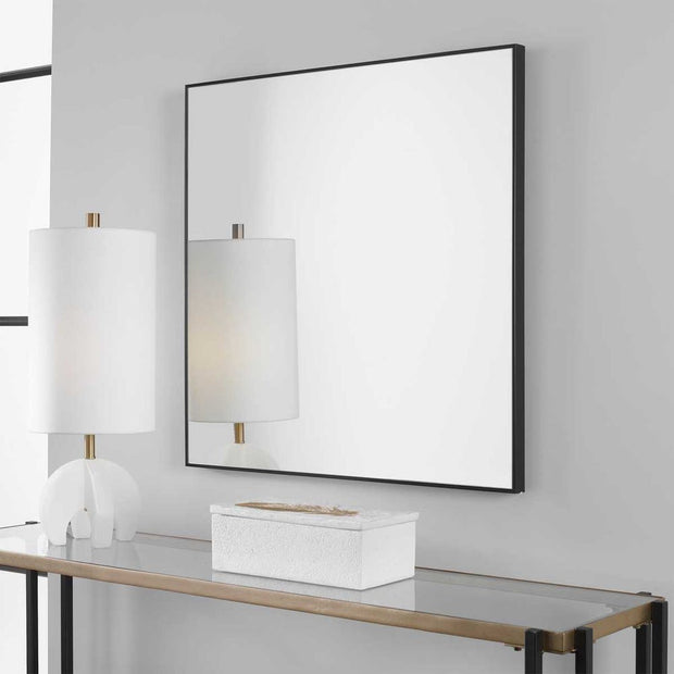 Uttermost Alexo Sleek Black Square Mirror