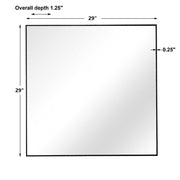 Uttermost Alexo Sleek Black Square Mirror