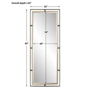 Uttermost Carrizo Rustic Bronze Tall Mirror