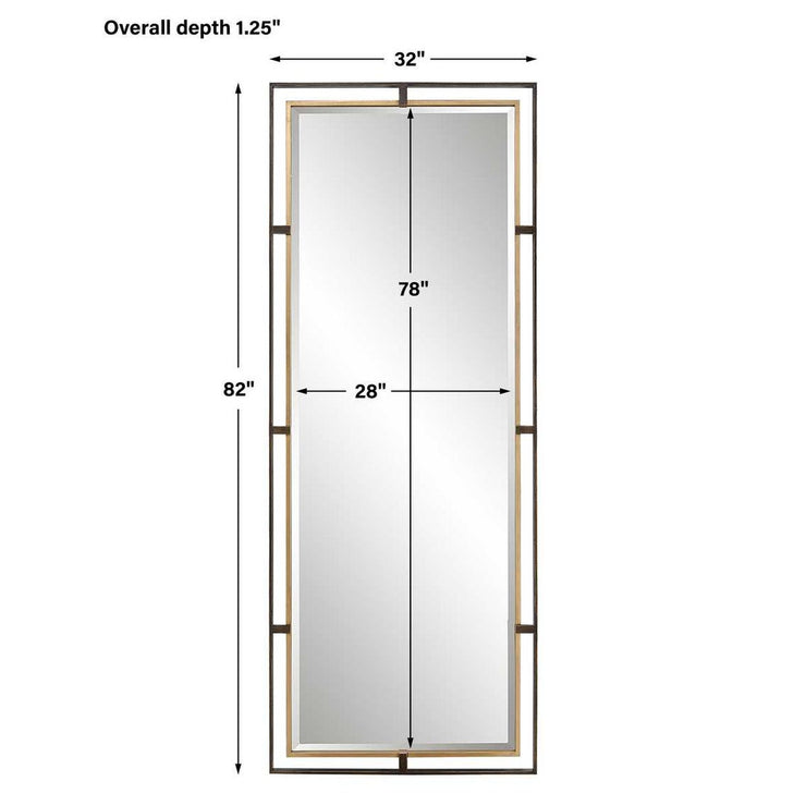Uttermost Carrizo Rustic Bronze Tall Mirror