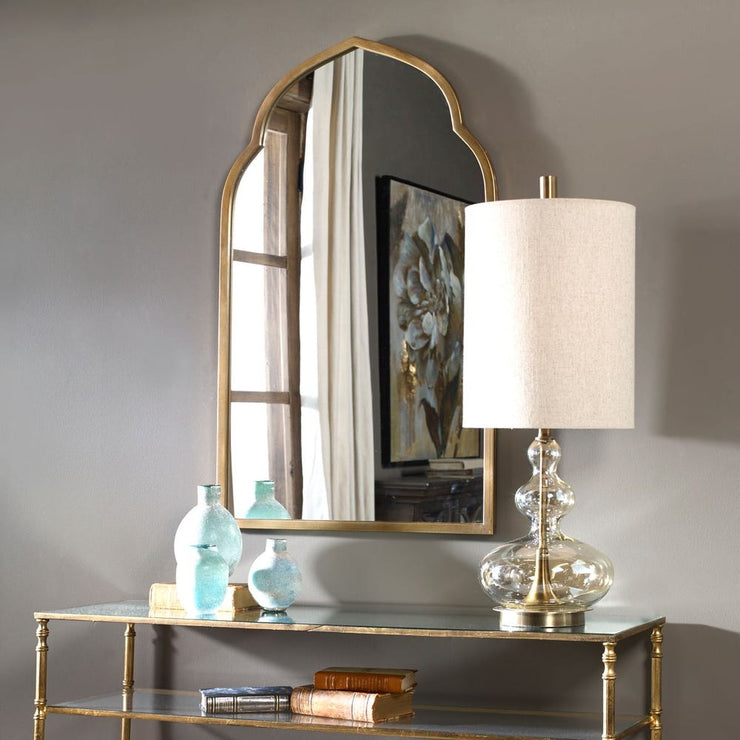 Uttermost Kenitra Rich Antique Gold Arch Mirror