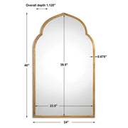 Uttermost Kenitra Rich Antique Gold Arch Mirror