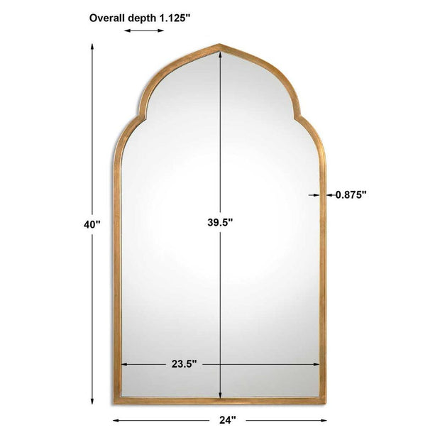 Uttermost Kenitra Rich Antique Gold Arch Mirror