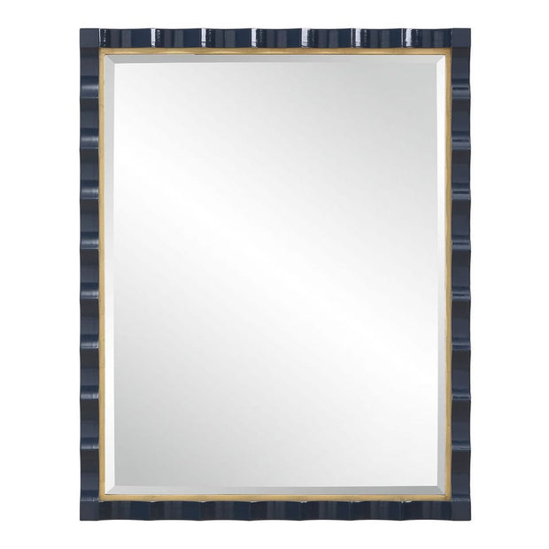 Uttermost Gulf Gold Leaf And Navy Mirror
