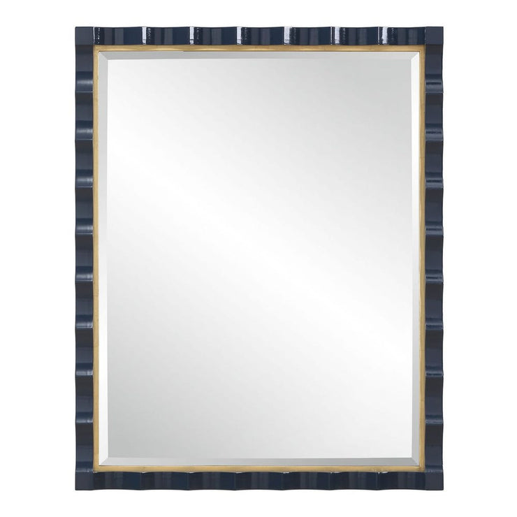 Uttermost Gulf Gold Leaf And Navy Mirror