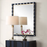 Uttermost Gulf Gold Leaf And Navy Mirror