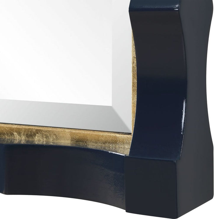 Uttermost Gulf Gold Leaf And Navy Mirror
