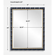 Uttermost Gulf Gold Leaf And Navy Mirror