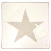 Kashwere Baby Ultra Plush Crème with Malt Star Baby Blanket & Cap