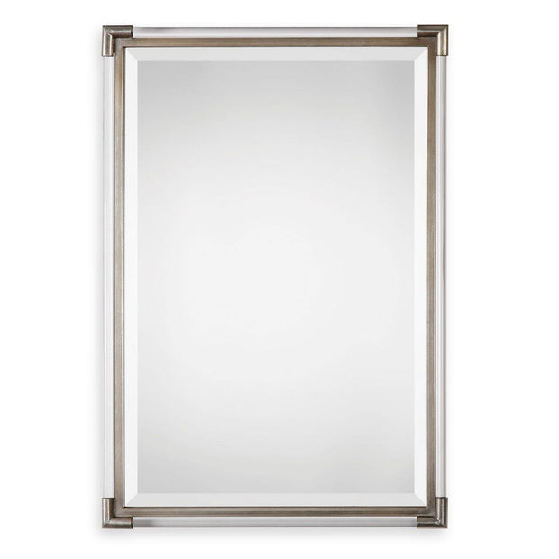 Uttermost Mackai Metallic Silver Leaf Framed Mirror