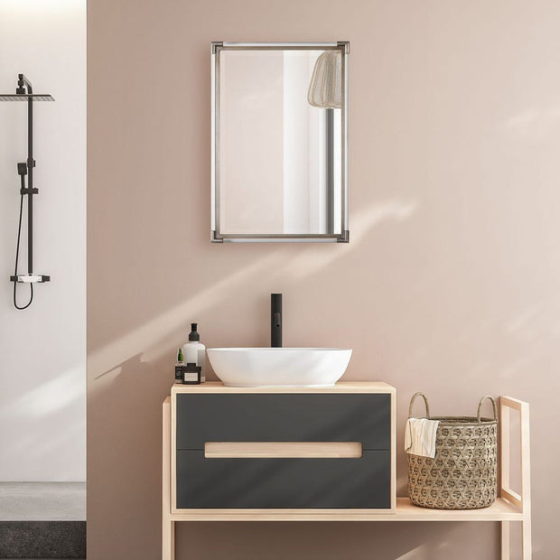 Uttermost Mackai Metallic Silver Leaf Framed Mirror