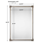 Uttermost Mackai Metallic Silver Leaf Framed Mirror