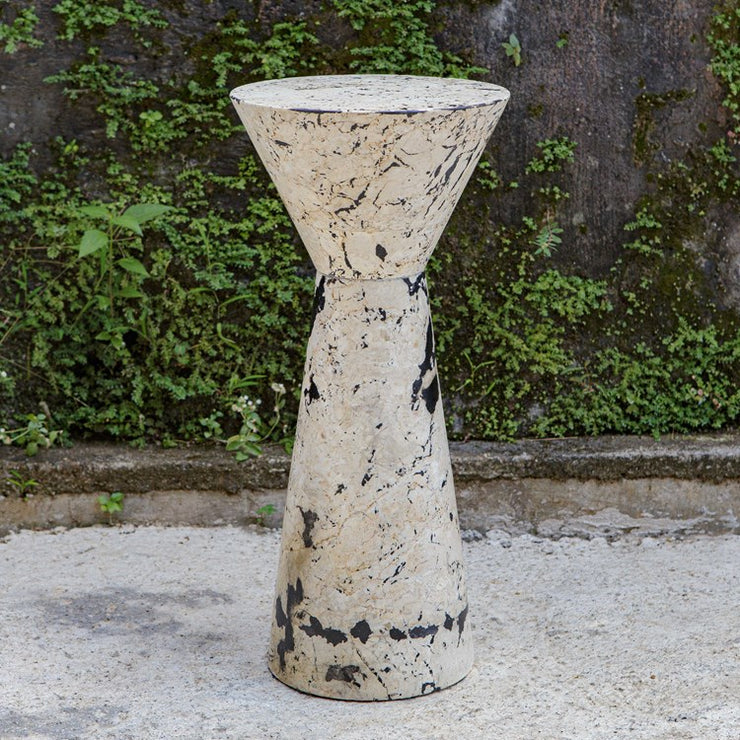 Uttermost Lenora Limestone Hourglass Drink Table