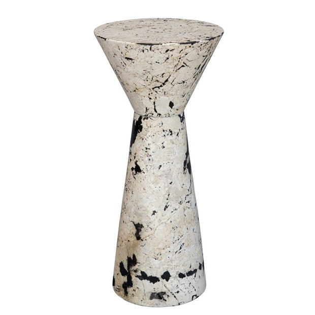 Uttermost Lenora Limestone Hourglass Drink Table