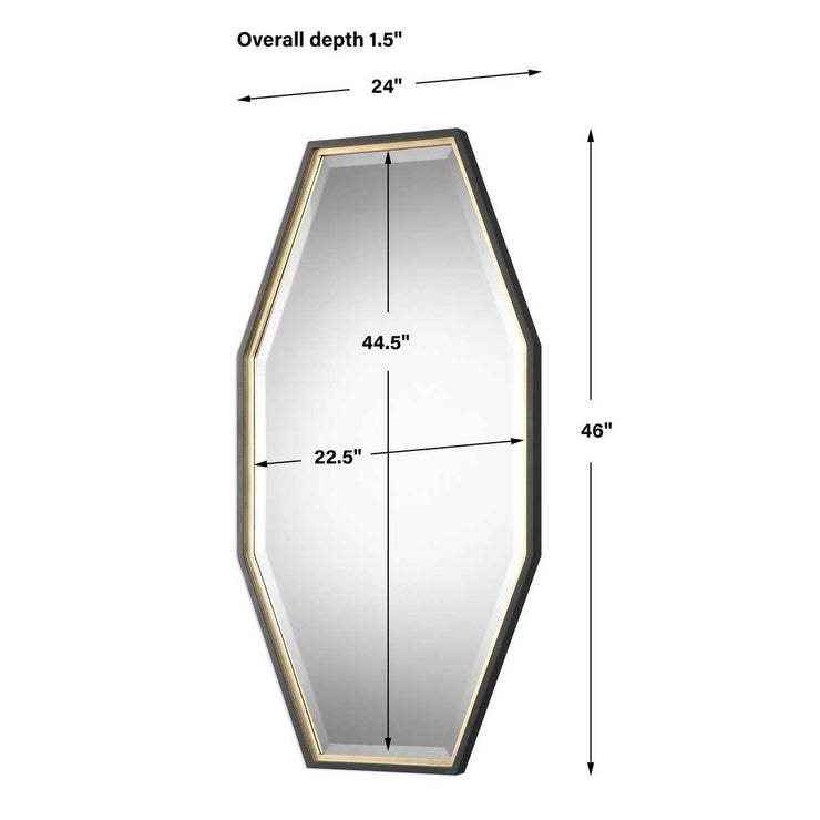 Uttermost Savion Dark Charcoal Mirror