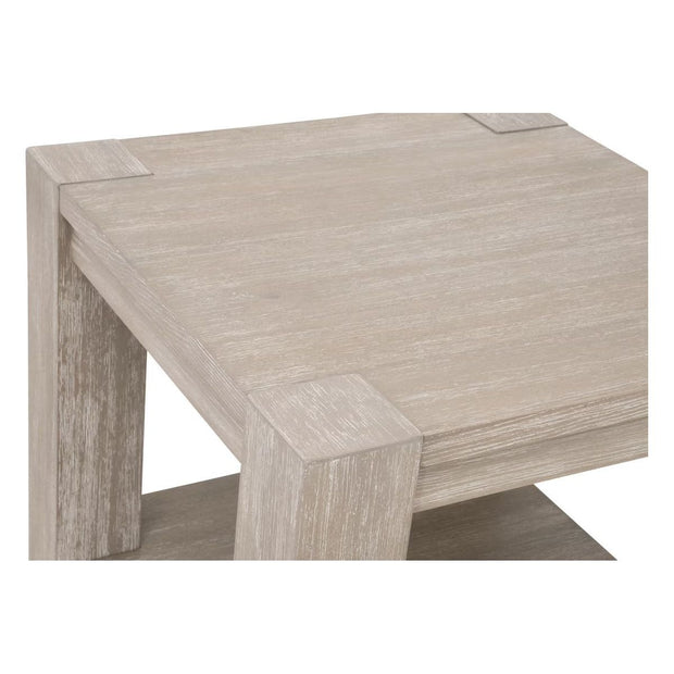 Essentials For Living Adler End Table ~ Natural Gray Acacia