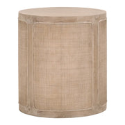 Essentials For Living Cane End Table ~ Smoke Gray Oak, Smoke Gray Cane
