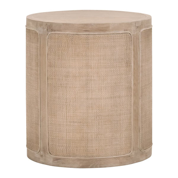 Essentials For Living Cane End Table ~ Smoke Gray Oak, Smoke Gray Cane