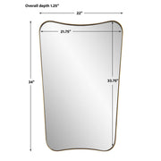 Uttermost Belvoir Antique Brass Mirror