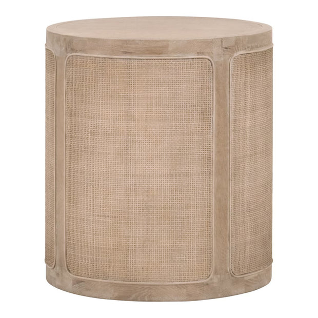 Essentials For Living Cane End Table ~ Smoke Gray Oak, Smoke Gray Cane