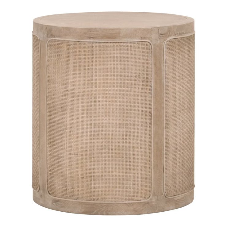 Essentials For Living Cane End Table ~ Smoke Gray Oak, Smoke Gray Cane