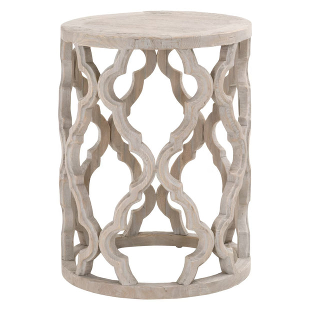 Essentials For Living Clover End Table ~ Smoke Gray Elm