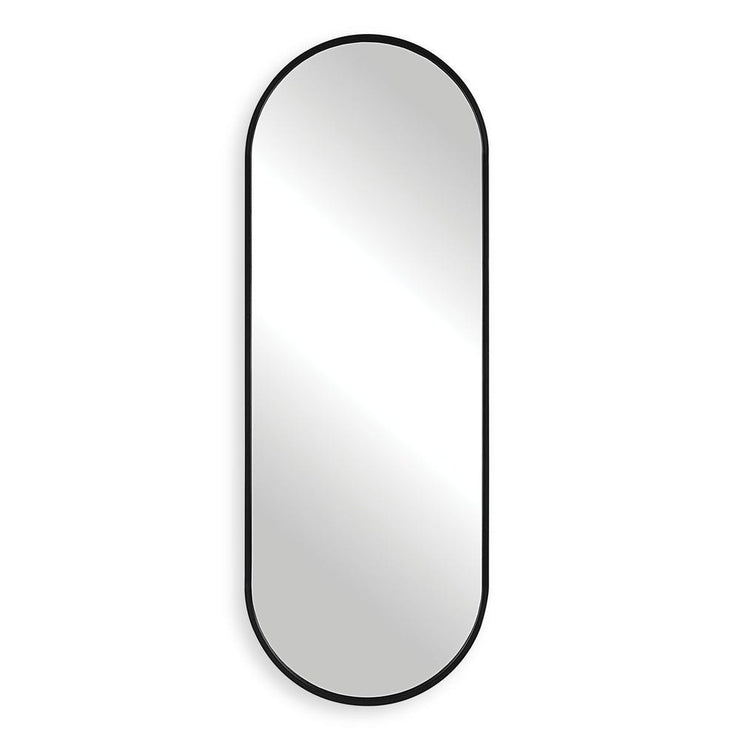 Uttermost Varina Tall Sleek Satin Black Mirror