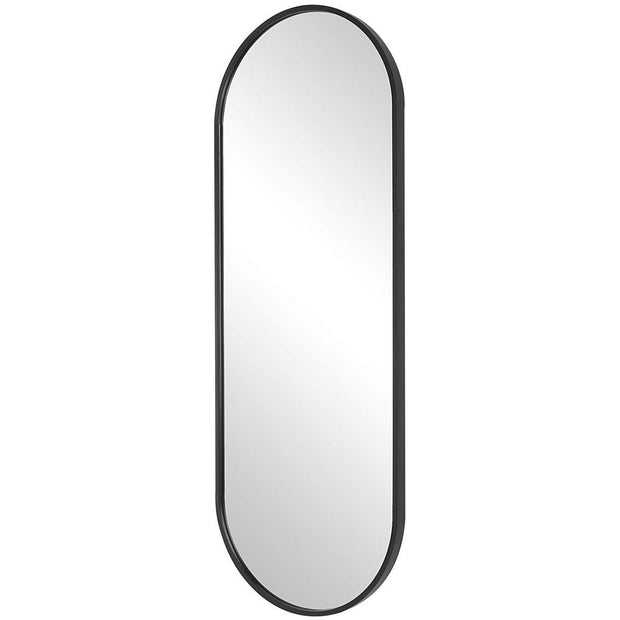 Uttermost Varina Tall Sleek Satin Black Mirror