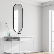 Uttermost Varina Tall Sleek Satin Black Mirror