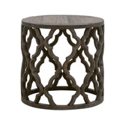 Essentials For Living Clover Large End Table ~ Drift Brown Pine