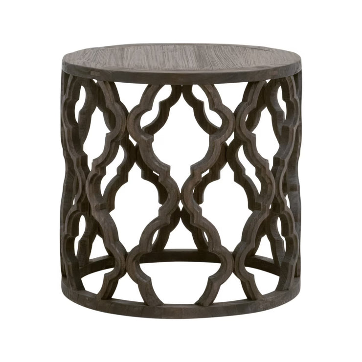 Essentials For Living Clover Large End Table ~ Drift Brown Pine