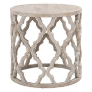 Essentials For Living Clover Large End Table ~ Smoke Gray Elm