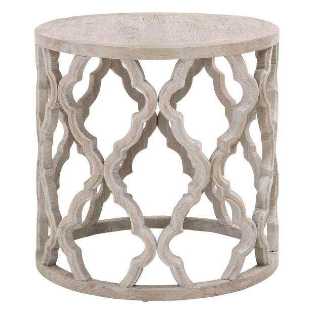 Essentials For Living Clover Large End Table ~ Smoke Gray Elm
