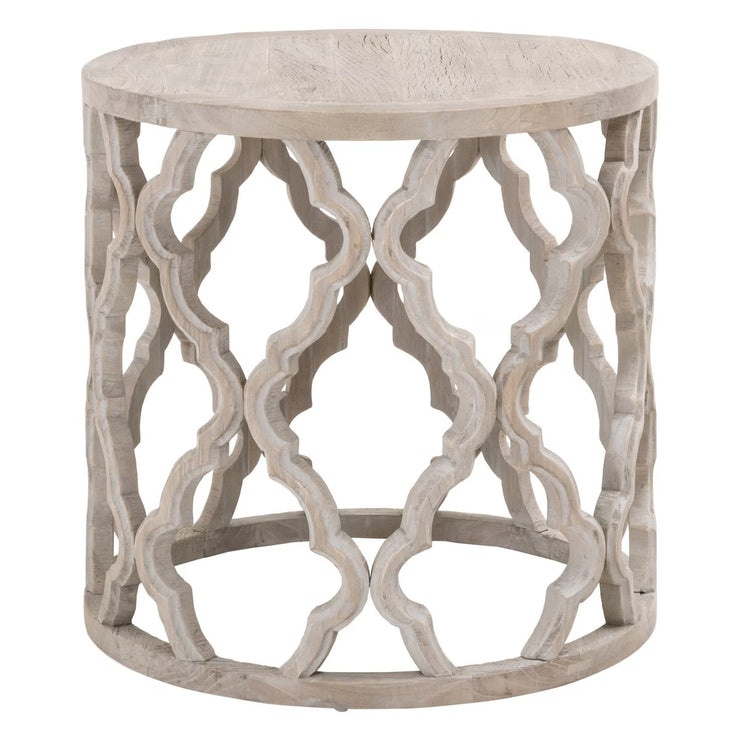 Essentials For Living Clover Large End Table ~ Smoke Gray Elm