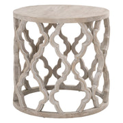 Essentials For Living Clover Large End Table ~ Smoke Gray Elm