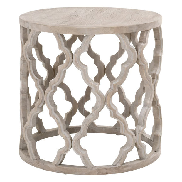 Essentials For Living Clover Large End Table ~ Smoke Gray Elm
