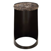 Uttermost Welling Chocolate Brown Marble Side Table