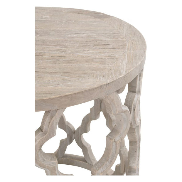 Essentials For Living Clover Large End Table ~ Smoke Gray Elm